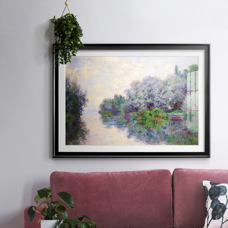 La seine près de Giverny 02, 1885, Noir, H 30 po x l 44 po x P 1,5 po