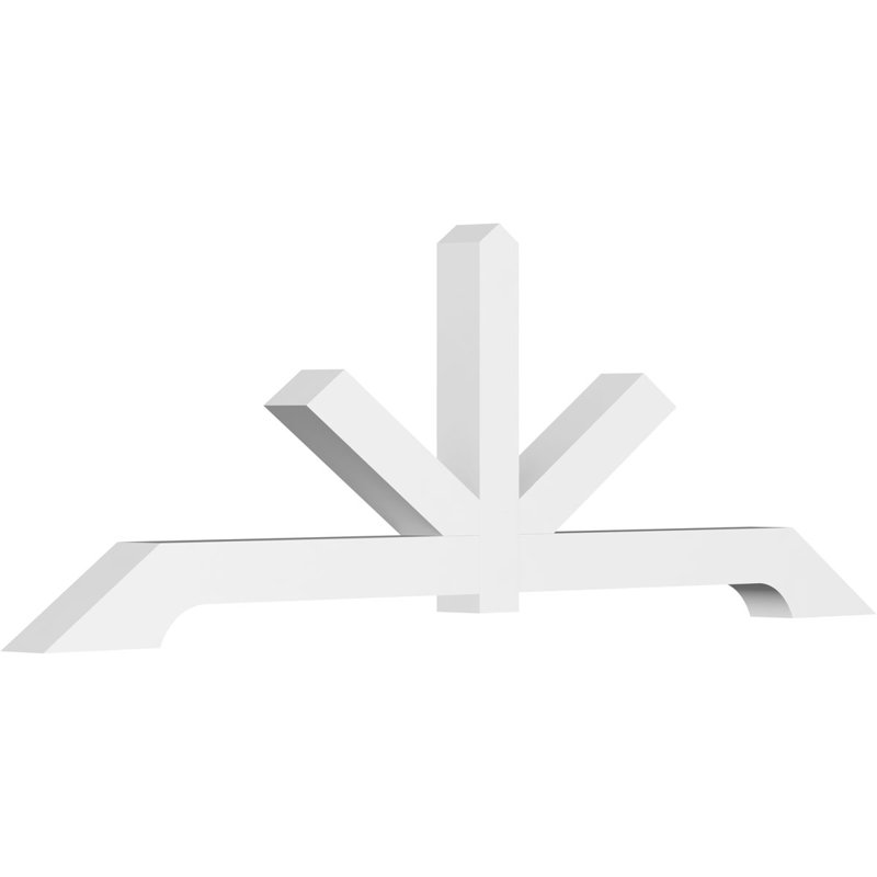 Support de pignon en PVC de qualité architecturale Vanguard, H 28 po x l 84 po (pas: 8/12), P 4 po x F 4 po