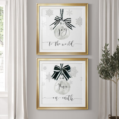 Joy Joy Ornament - ensemble de 2 reproductions d'art textuel
