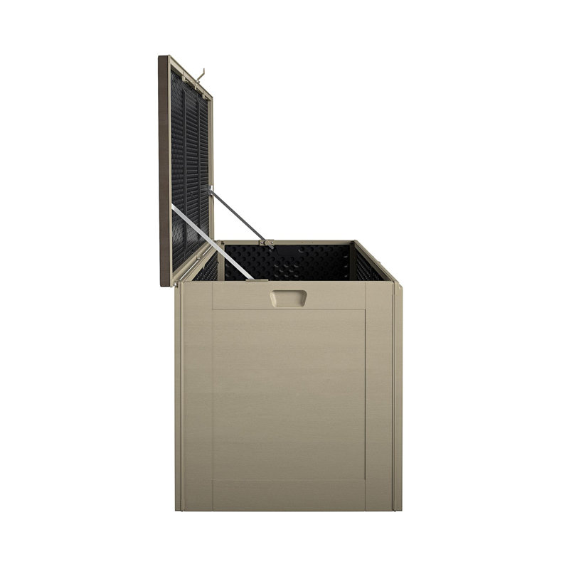 Boîte de rangement en plastique 180 gallons, Brun clair
