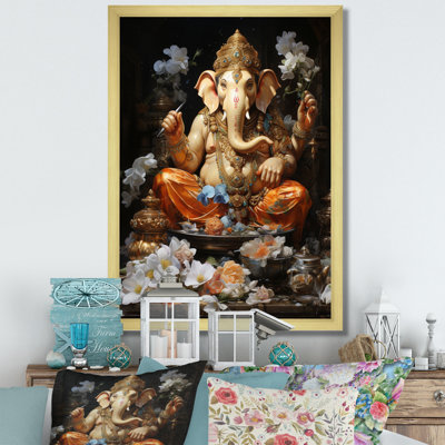 «Dairyn Hinduisim Art Ganeshas Blessing I», reproduction