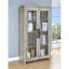 Armoire en bois d'ingénierie gris à 2 portes en bois d'ingénierie avec finition lisse pour une organisation de style bord de mer dans le salon