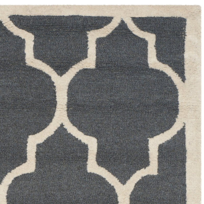 Tapis géométrique en laine touffeté à la main Cannen, Rectangle 12 pi x 18 pi