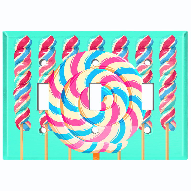 Plaque murale 3 lumières Lolli Pop Swirl