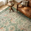  Tapis lavable floral vert forêt, tapis traditionnel rétro pour le salon, la salle à manger et la chambre à coucher, revêtement de sol de style chalet antidérapant-129514734-129514735
