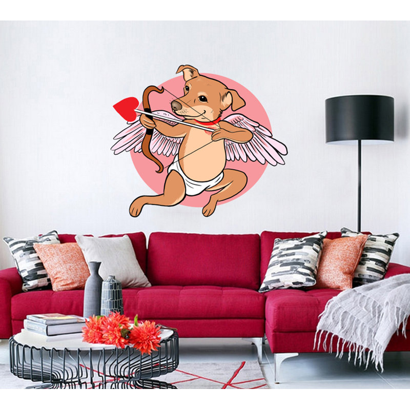 Adhésif décoratif ange, H 10 po x l 11 po