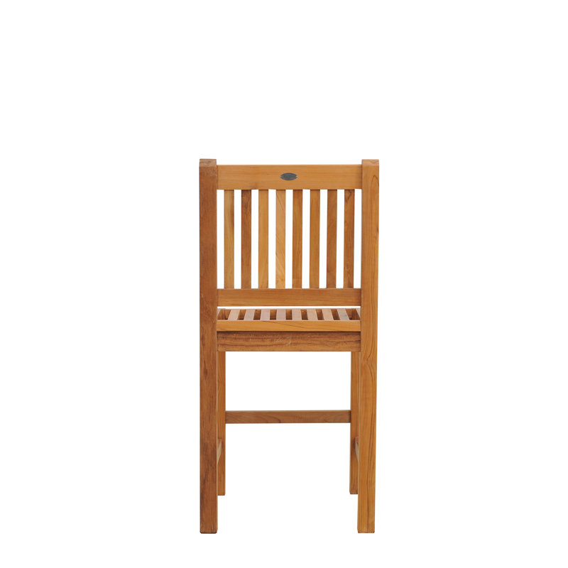 Elzas Outdoor Teak Bar Stool, 24.5"