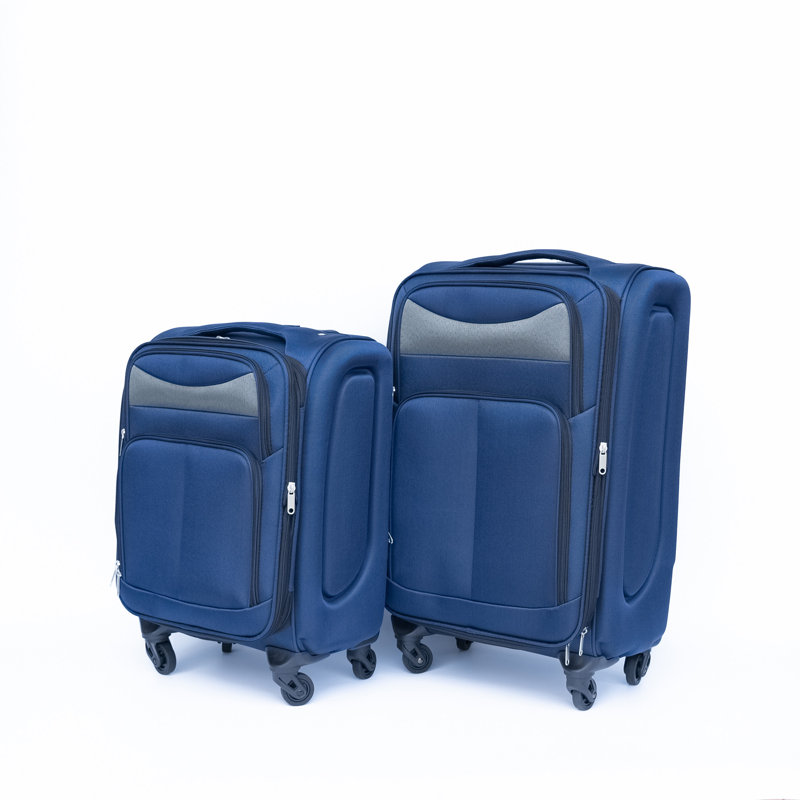 Two-Piece Suitcase Suitcase Set Oxford Trolley Case Without Password Lock Universal Wheel BLUE