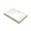 Comptoir en pierre frittée de 76 cm (30 po) avec motif et lavabo encastrée en céramique, 1 trou pré-percé pour robinet, beige, aspect pierre, profondeur 78 cm (30,7 po), largeur 48,5 cm (19,09 po), hauteur 21,8 cm (8,61 po), poids de la vasque : 21,5 kg (47,31 lb)