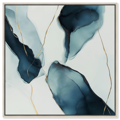Cerulean Flow II Canvas Digital Abstract Art by