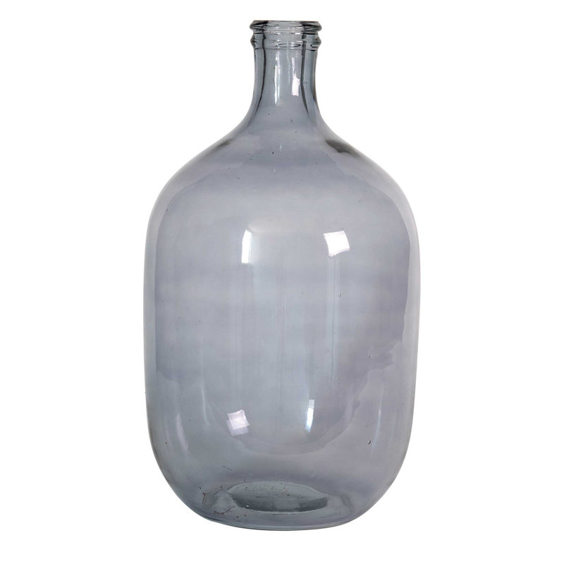 Handmade Glass Table Vase, Gray