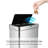 13 Gal. Stainless Steel Rectangular Motion Sensor Trash Can for Kitchen and Office, Silver-127278476