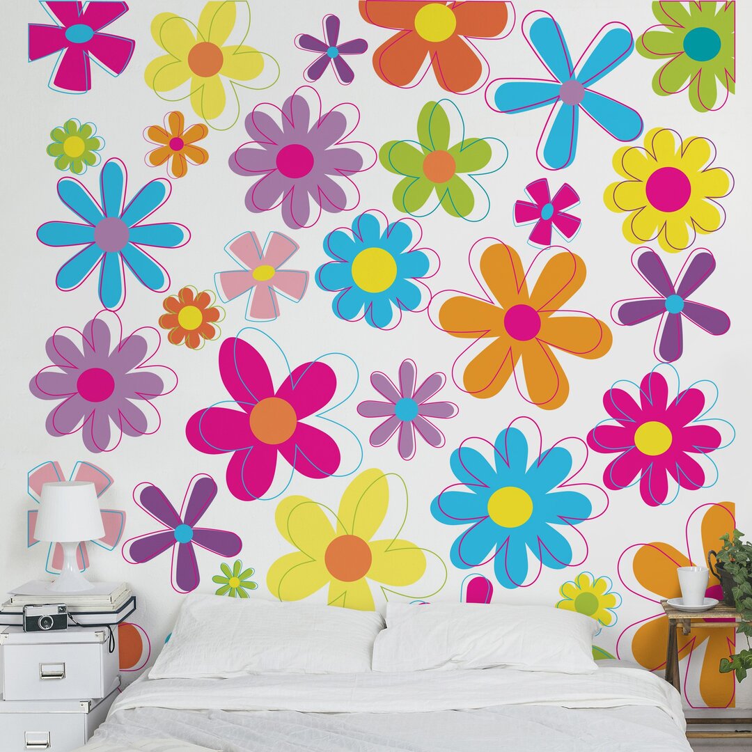 Tapete Retro Blumen 2.88m x 288cm