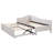 Twin Size Upholstered L-Shaped Upholstered Daybed with Pop Up Trundle-2035765191