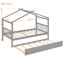 Lit simple en bois avec lit gigogne simple, gris-737967943