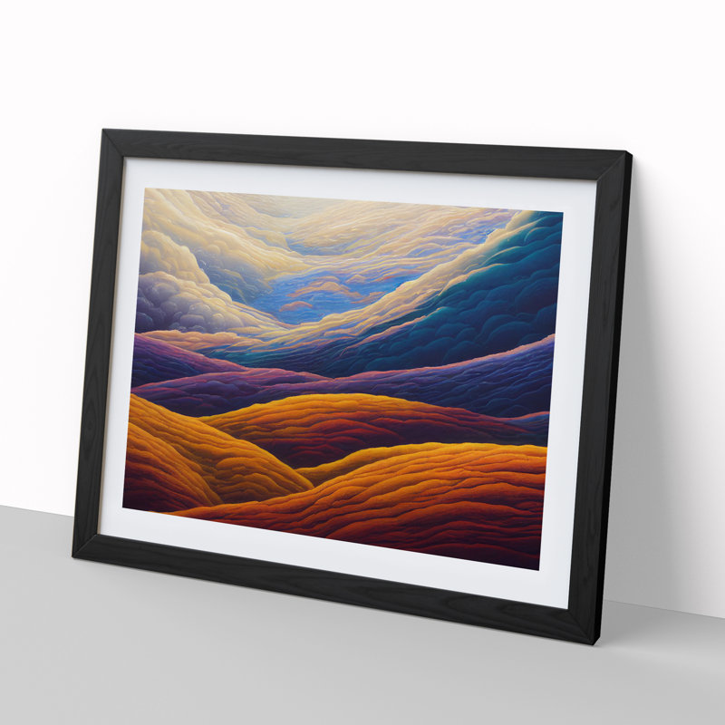Stimulating Mountains - Framed Print, 46cm H x 64cm W x 2cm D, Black Framed