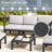 5 - Person Modular Patio Conversation Sets With Cushions, 6-Piece Outdoor All-Weather Waterproof HIPS Sofa Seating Group, Black-424651667