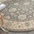 Round Isadora Oriental Wool Gray/Cream Area Rug-98632173