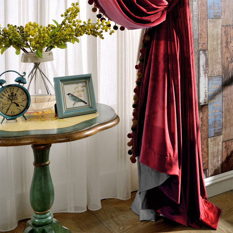 Panneaux de rideaux, Burgundy, 100" W x 96" L/Lined