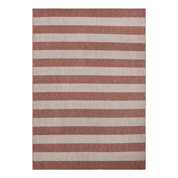 Simkins Striped Indoor / Outdoor Rug