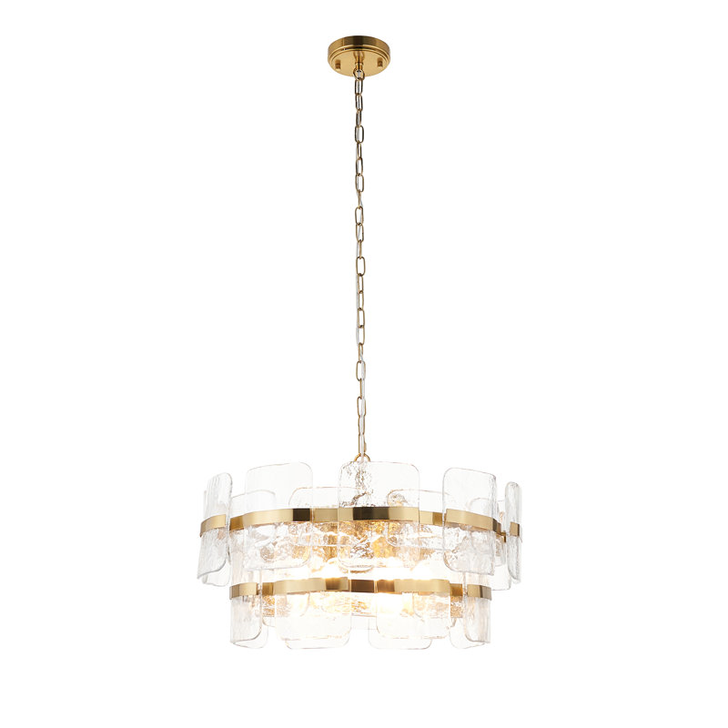 Genevieve Unique/ Statement Chandelier, Clear Glass, 6 Light