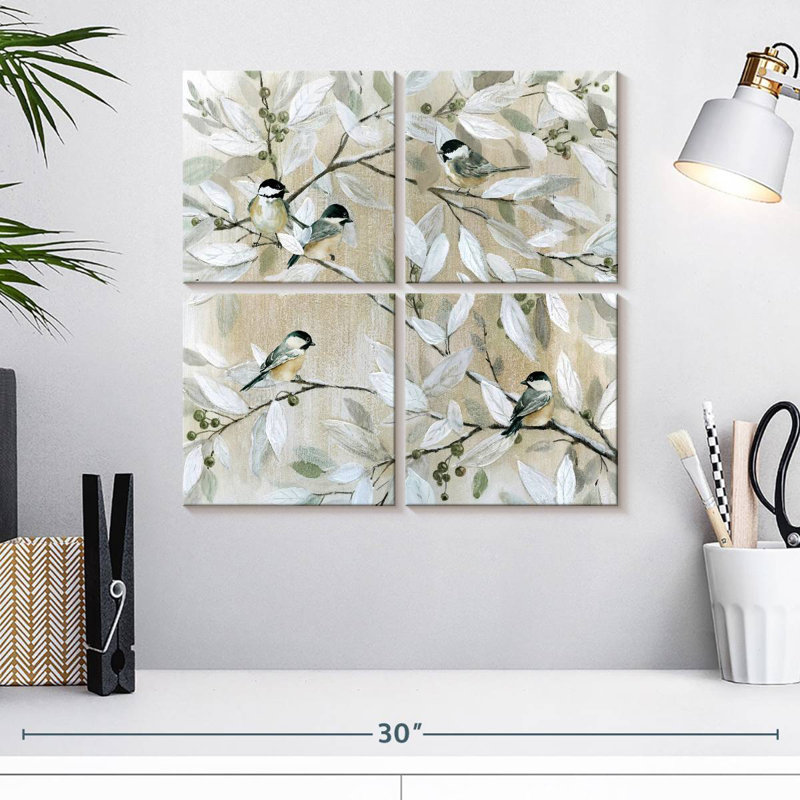 Brampt Spring Chickadees, 18" H x 18" W