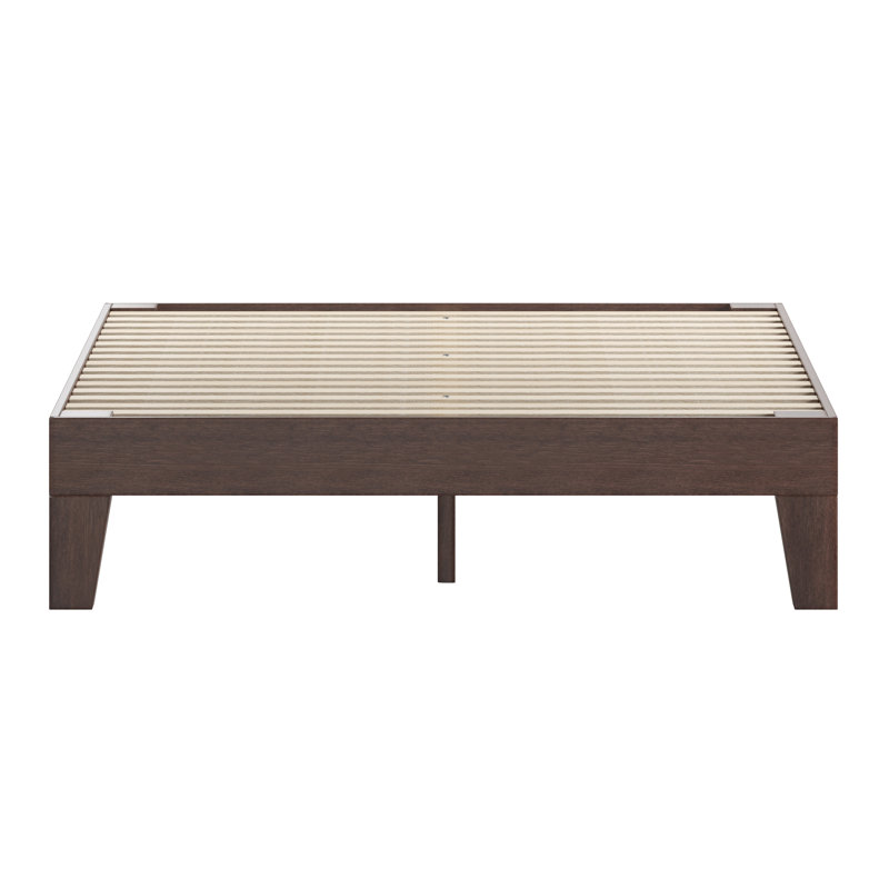 Lit en bois massif, Simple, Noyer