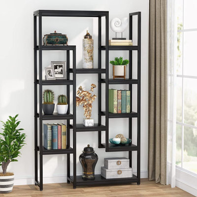 Antorria 180cm H x 100cm W Metal Geometric Bookcase