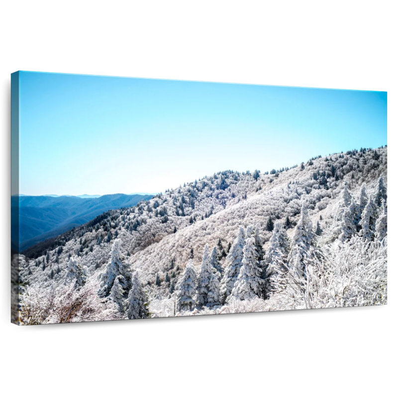 Paysage de montagne enneigée Alvord, H 30 po x l 45 po