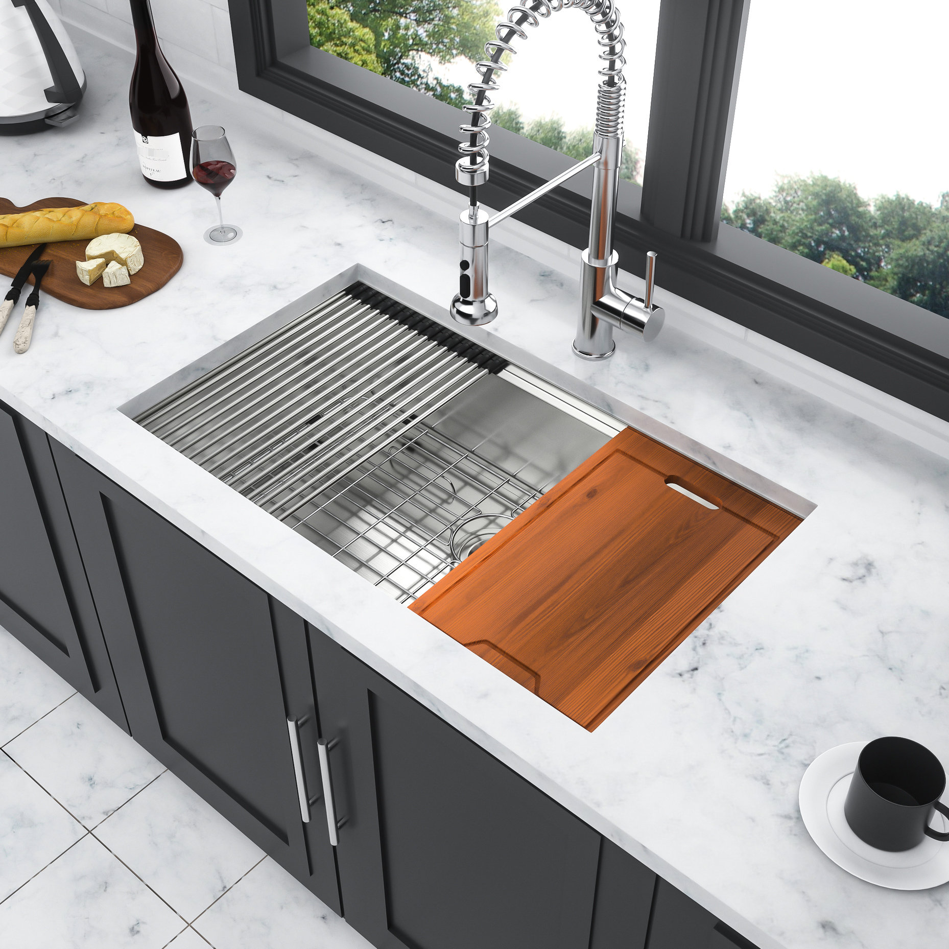 ArtisanArcade 30*19*9 Inch Undermount Kitchen Sink Of 16 Gauge ...
