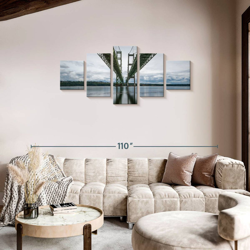 Under Tacoma Narrows Bridge, 34" H x 74" W