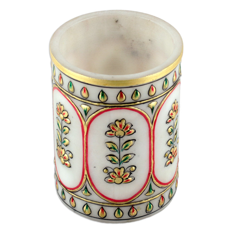 Handmade Palatial Windows Marble Pen Holder