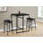 Dining Table, 32" Rectangular, Counter Height, Small, Laminate Top, Kitchen, Black Laminate, Black Metal, Contemporary, Modern