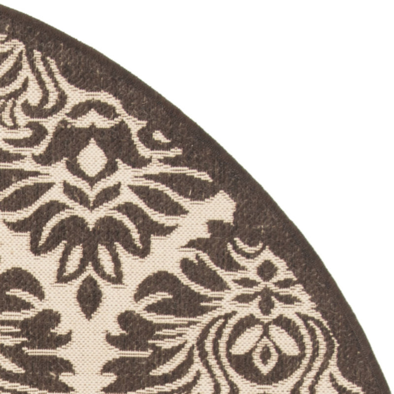 Emmanuel 100 Performance Ikat Indoor/Outdoor Area Rug, Round 6'7"