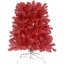 Arbre de Noël à charnière de 6 pi, 300, 1250 pointes de branches, ornement intérieur rouge en forme de chapeau rouge blanc