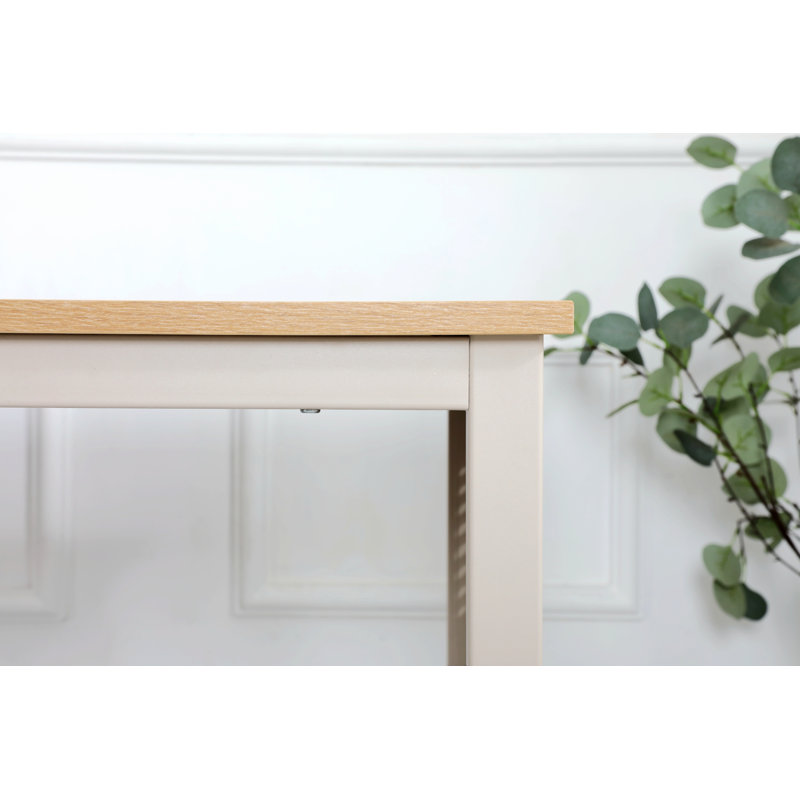 Poste de travail de bureau à domicile, H 30,7 po x l 55 po x P 24 po, Beige / Blanc