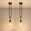 Suspension cylindrique industrielle à 1 lumière