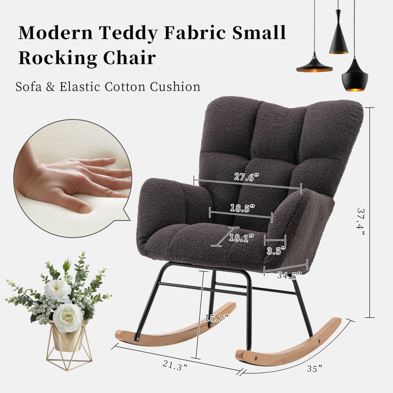 Friedell Rocking Chair, Dary Grey