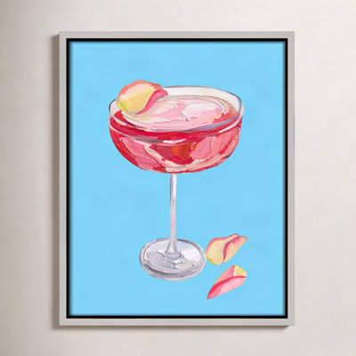 Sparkling Rose Gin Cocktail Print by Straker
