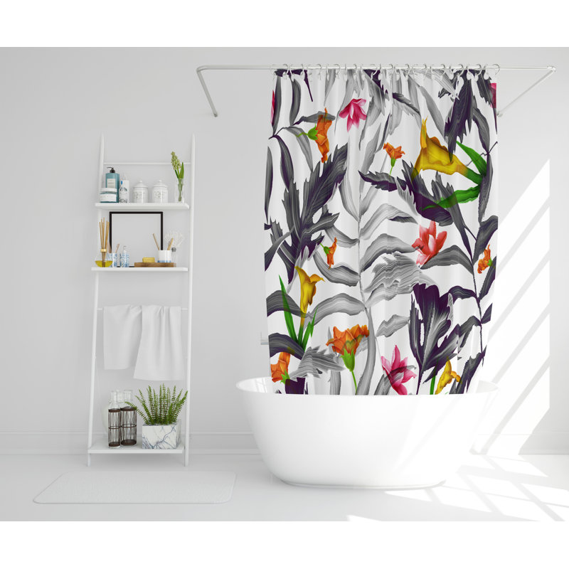 Welden 2 Piece Polyester Shower Curtain Set, 168cm H x 168cm W