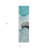 8' Runner Ivory Teal and Gray Abstract Washable Non Skid Indoor Outdoor Runner Rug