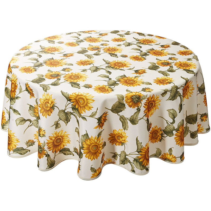 Yacine Floral Round Tablecloth, 102" L x 60" W