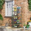 5 Tier Mini 69*49*193 cm Steel 1 Piece Mini Greenhouse Green with Roll-up Door