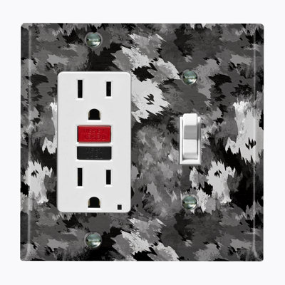 Patterned 2 - Gang Combination Plate Standard Combination Wall Plate