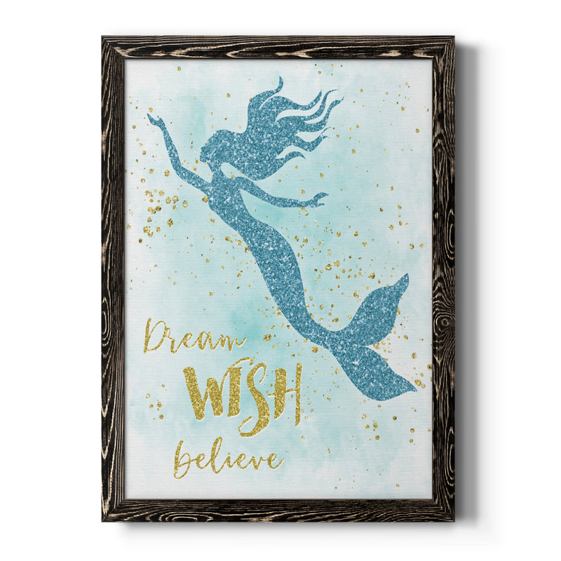 Dream Dream Believe - peinture sur toile tendue, H 24 po x l 18 po x P 1,5 po, Cadre noir