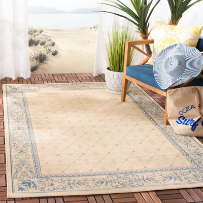 Tapis d'intérieur / extérieur à motif géométrique Deise Performance