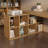 62.99" Burlywood L-Shaped Solid Wood Office Sets