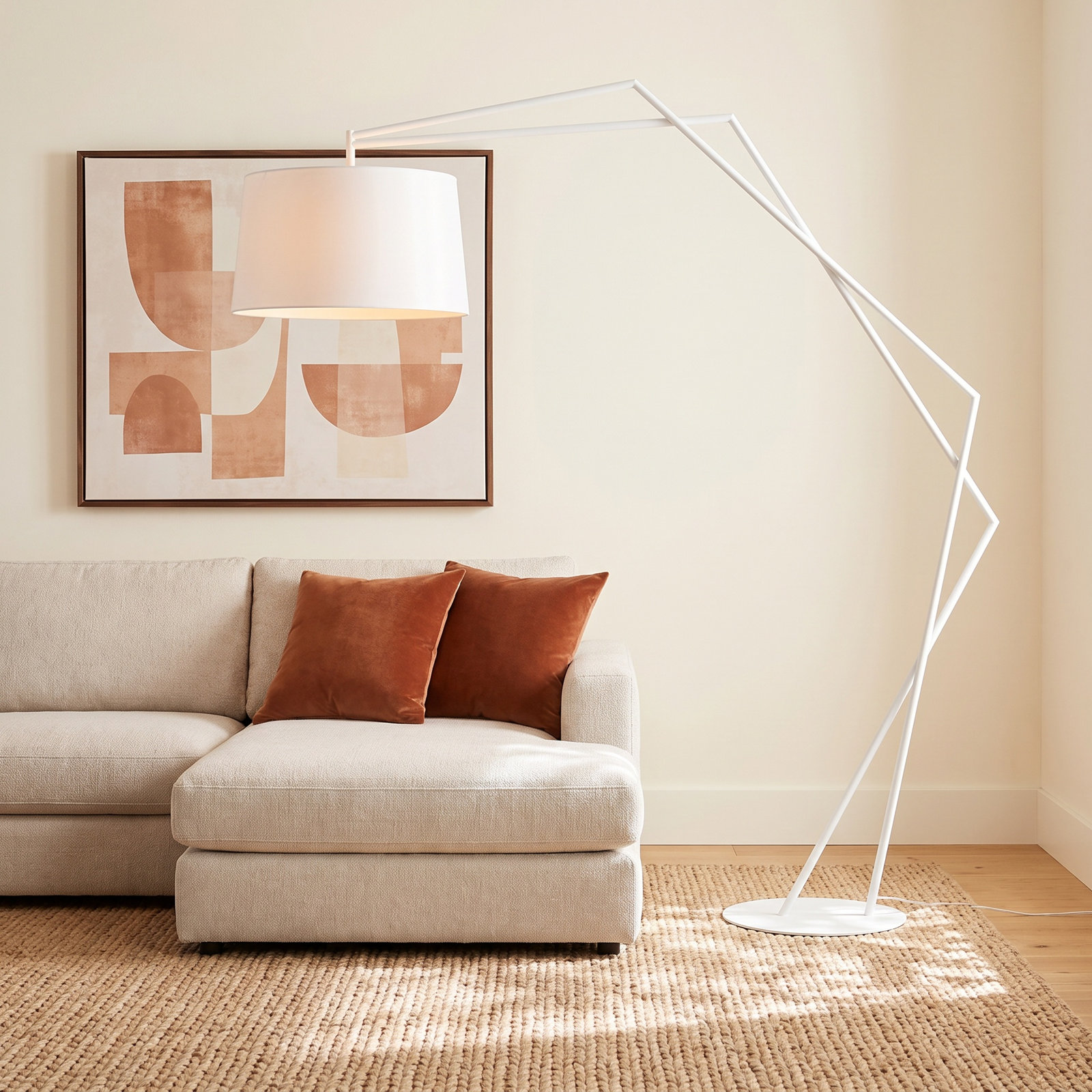 Omara 85'' Floor Lamp, White