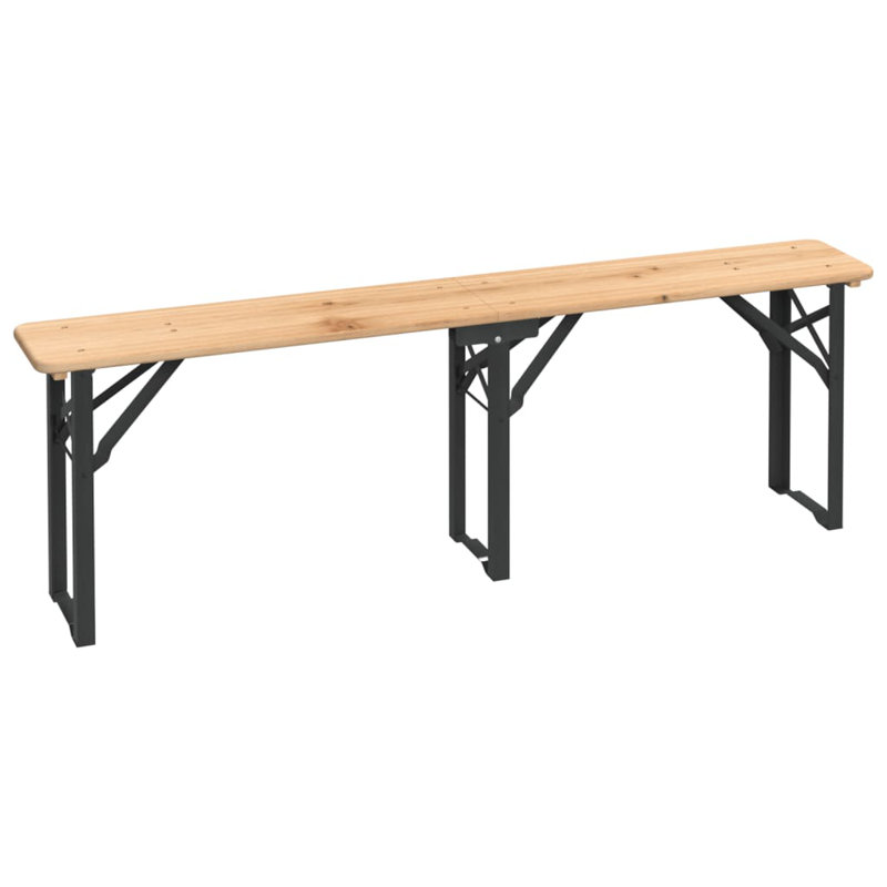 Aaydan Rectangular Fir Folding Outdoor Dining Table , 170cm cm W 46cm cm D