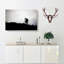 Silhouette Of A Wolf In Abstract - Wrapped Canvas Print-55340719